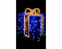 Световая фигура Подарок с мишурой (диаметр 1,2 м)