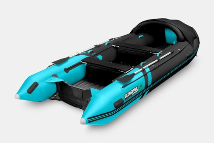 Gladiator E 450 PRO AIR черно-бирюзовый моторная лодка ПВХ