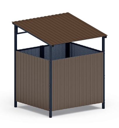 Навес контейнерной площадки для мусора (1 секция) МФ 55.02.02.1-02