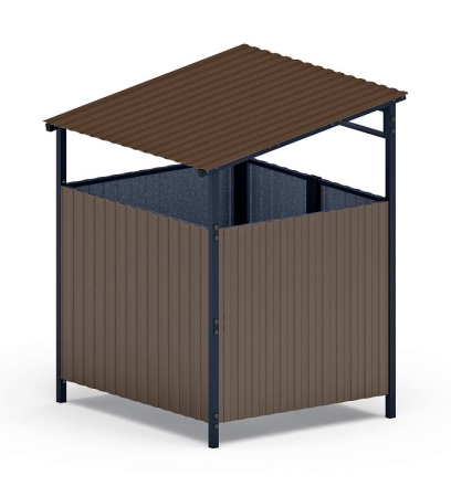 Навес контейнерной площадки для мусора (1 секция) МФ 55.02.02.1-02