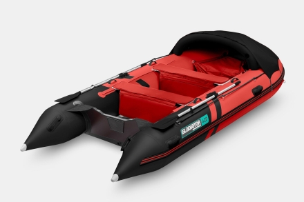 Gladiator C 420 AL ACTIVE Красно-черный моторная лодка ПВХ Алюминиевый пайол