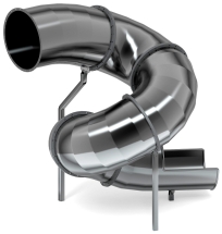 Горка тоннельная винтовая 2000 нержавеющая сталь SNST 2000.764