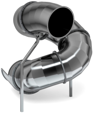 Горка тоннельная винтовая 2000 нержавеющая сталь SNST 2000.764