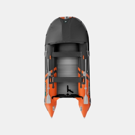 Gladiator C 420 AL ACTIVE Оранжево-темносерый моторная лодка ПВХ Алюминиевый пайол