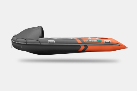 Gladiator C 420 AL ACTIVE Оранжево-темносерый моторная лодка ПВХ Алюминиевый пайол