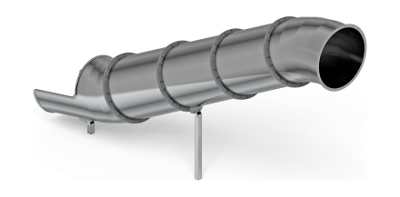 Горка тоннельная прямая 2000 нержавеющая сталь SNSР 2000.764