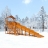 Зимняя деревянная горка &quot;Snow Fox 10 м ДОМИК&quot;