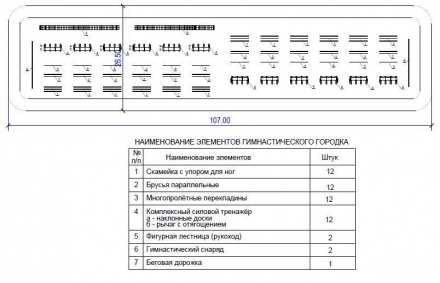 Гимнастический городок для армейских подразделений