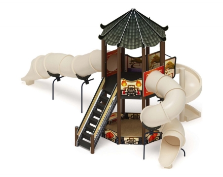 Детская игровая площадка Карнавал (Шанхай) ДИК 2.22.01-02 H=2000 винтовой скат, горка-труба