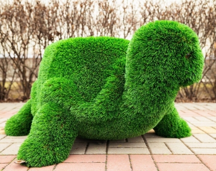 Топиари Черепаха с кашпо Мили - газон Eco
