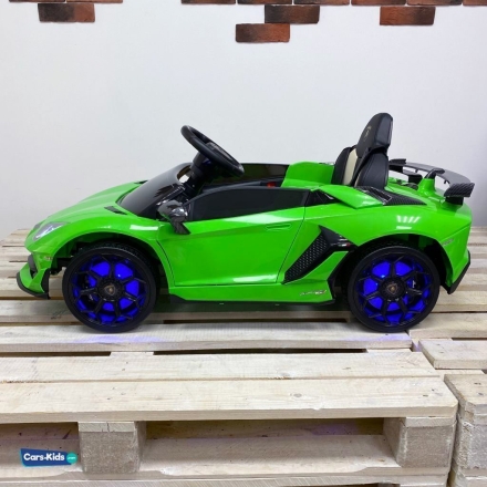 Электромобиль Lamborghini Aventador SVJ A333MP зеленый