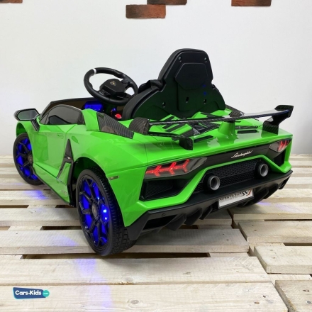 Электромобиль Lamborghini Aventador SVJ A333MP зеленый