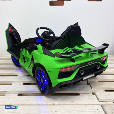 Электромобиль Lamborghini Aventador SVJ A333MP зеленый