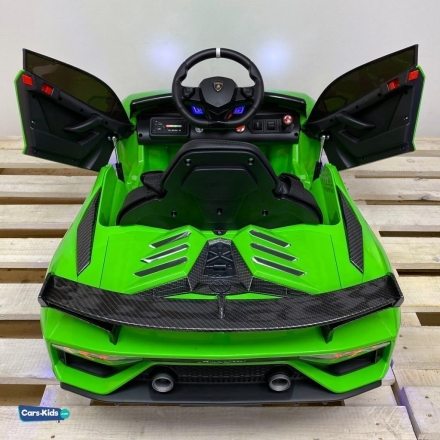 Электромобиль Lamborghini Aventador SVJ A333MP зеленый