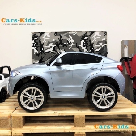 Электромобиль BMW X6M Mini JJ2199 серебристый