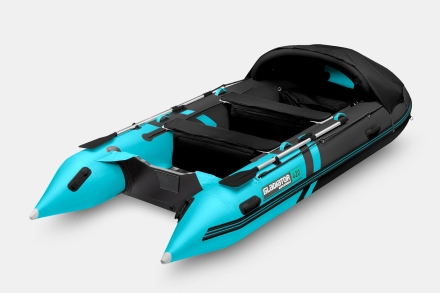 Gladiator C 420 AL ACTIVE Черно-бирюзовый моторная лодка ПВХ Алюминиевый пайол