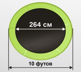 Батут  10FT с внешней страховочной сеткой и лестницей, светло-зеленый, ARL-TN-1003_O_LG
