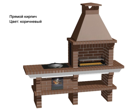 Печь Аристократ 714 Радиальный кирпич красный с коричневым