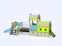 МФ 4.061 Локомотив с 1 вагоном и горкой Н=700 мм