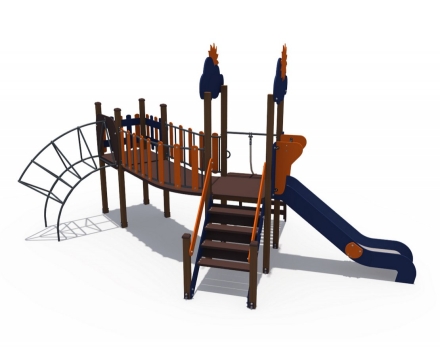 Детский игровой комплекс Весенница с металлическим скатом Н-1200 ДИО 04112