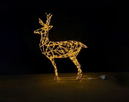 Световая полигональная фигура Олень d017