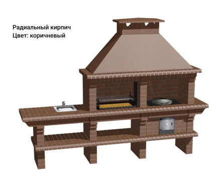 Печь Аристократ 730 Радиальный кирпич красный