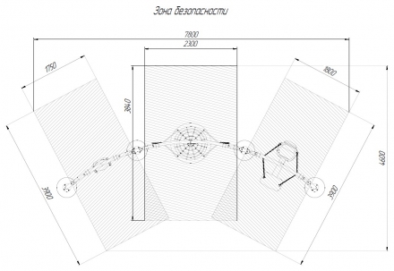 Качели Дуга 3-х местные для малышей