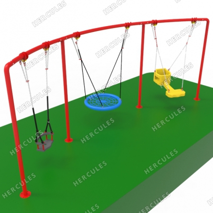 Качели Дуга 3-х местные для малышей