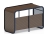 Навес контейнерной площадки для мусора (коричневый) (2 секции) (под анкера) МФ 55.01.02-02