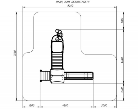 Детская игровая площадка Лукоморье ДИК 2.25.10-01 H=1200