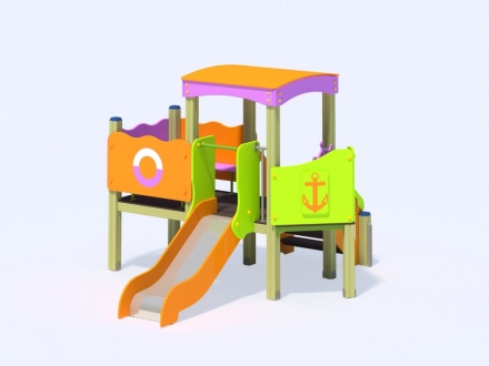 МФ 4.09 Горка Кораблик H=700 мм