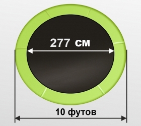 ARLAND Батут 10FT с внешней страховочной сеткой и лестницей (Light green)