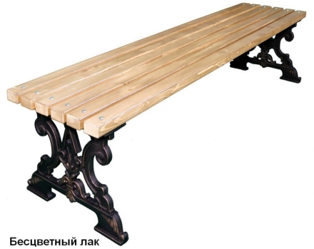 Скамейка парковая Д-6 (банкетка), Сосна 0,6 м