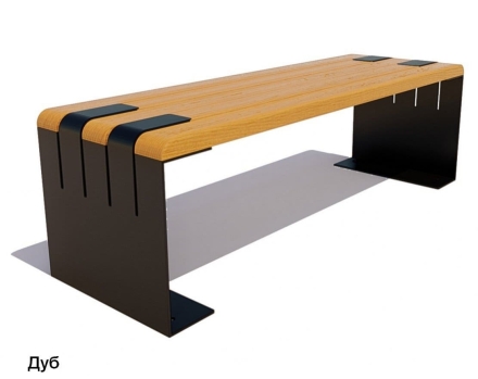 Скамейка уличная Симферополь (банкетка), Сосна 0,6 м