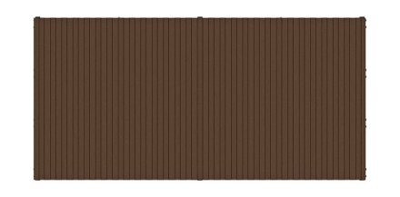 Навес контейнерной площадки для мусора (коричневый) (2 секции) МФ 55.02.02-02