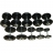 Гантельный ряд ZSO 2,5 кг - 25 кг (10 пар), шаг 2,5 кг, BASIC