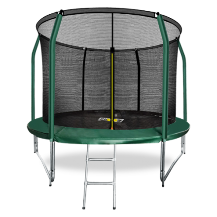 ARLAND Батут премиум 10FT с внутренней страховочной сеткой и лестницей (Dark green)
