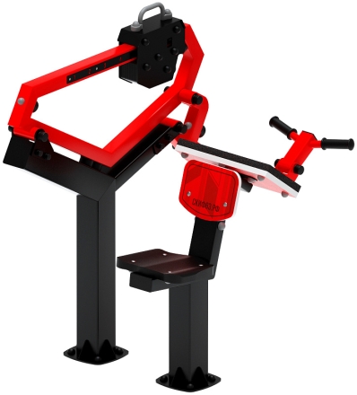 Бицепс сидя (красный) - Уличный тренажер - СТ 034-11.И1