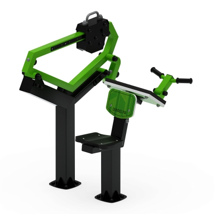 Бицепс сидя (зеленый) - Уличный тренажер - СТ 034-12.И1