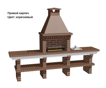 Печь Аристократ 710 Прямоугольный кирпич коричневый