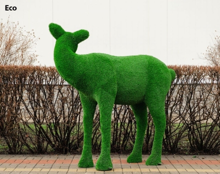 Топиари олень, самочка Нелли - газон Deluxe/Deluxe Green