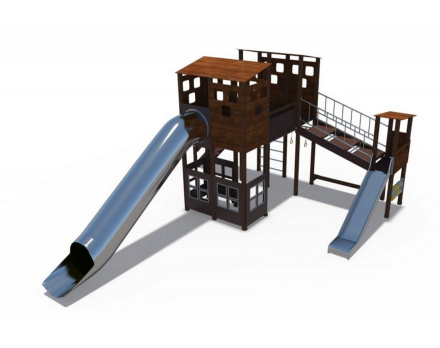 Игровой комплекс Миндаль горка винтовая Н-2000, Н-1200 ДИО 10013.1