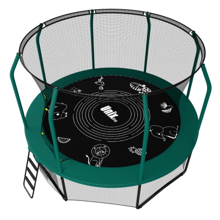 Батут Unix line Supreme Game 8 ft (green) диаметр 244 см с защитной сеткой