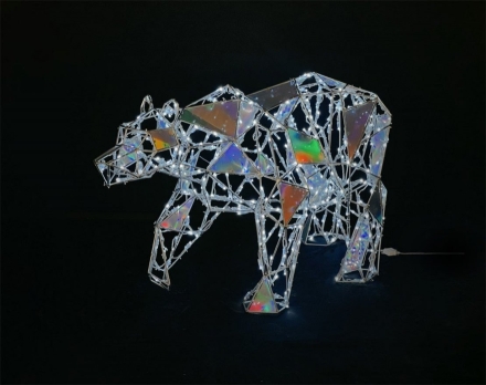 Световая полигональная фигура Медведь m007