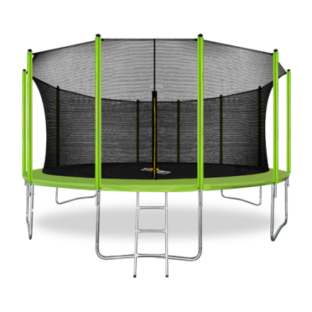 ARLAND Батут 16FT с внутренней страховочной сеткой и лестницей (Light green)