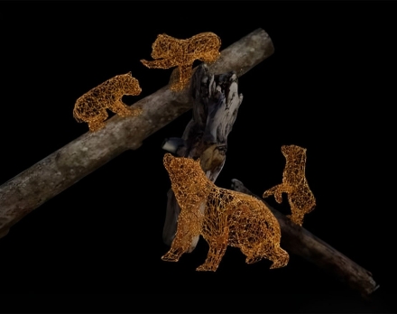 Световая композиция Медведица и три медвежонка m004