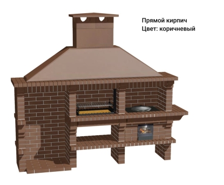 Печь Аристократ 832 Прямоугольный кирпич красный