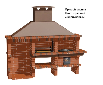 Печь Аристократ 832 Прямоугольный кирпич красный