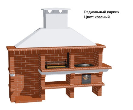 Печь Аристократ 832 Прямоугольный кирпич красный