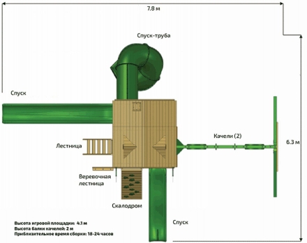 Детская игровая площадка Эверест Делюкс 2